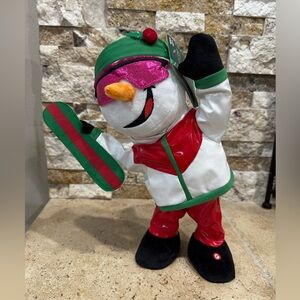 VIDEO Gemmy Animated Hip Swinging Ski Snowman Plays & Dances "PartyRock Anthem"